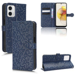 Custodia per telefono in pelle con trama a nido d'ape, For Motorola Moto G73 5G, For Motorola Moto G72 4G, For Motorola Moto G53 5G, For Motorola Moto G13 / G23 4G