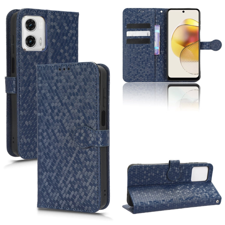 Custodia per telefono in pelle con trama a nido d'ape, For Motorola Moto G73 5G, For Motorola Moto G72 4G, For Motorola Moto G53 5G, For Motorola Moto G13 / G23 4G