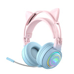 Cuffie wireless Bluetooth T25 RGB con microfono staccabile