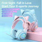Cuffie wireless Bluetooth T25 RGB con microfono staccabile