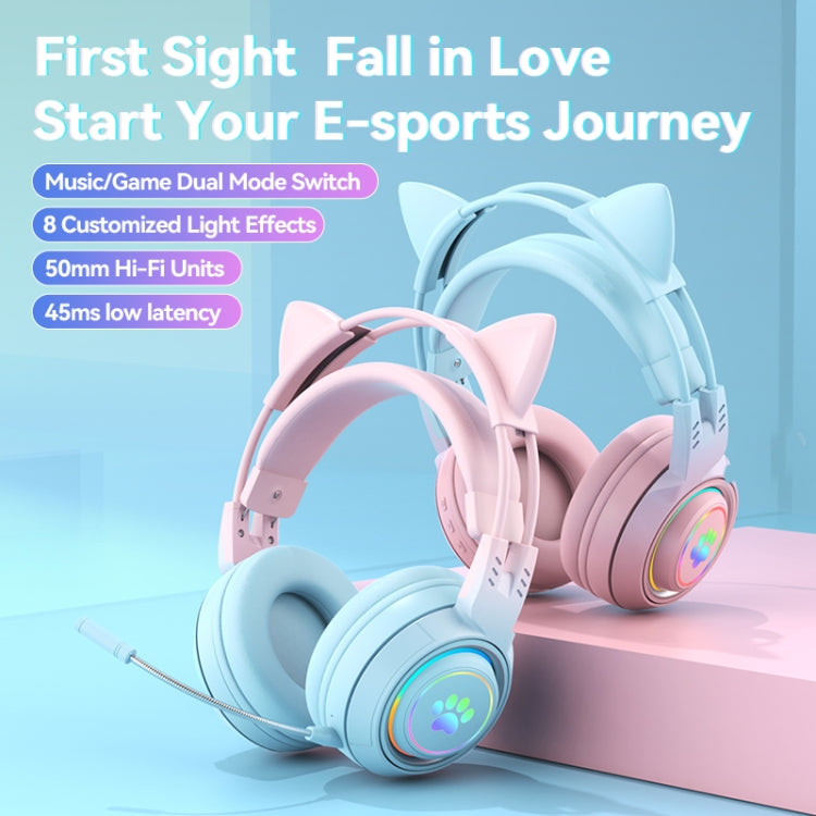 Cuffie wireless Bluetooth T25 RGB con microfono staccabile