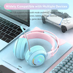 Cuffie wireless Bluetooth T25 RGB con microfono staccabile