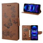 Custodia per cellulare in pelle flip orizzontale goffrata farfalla, For Xiaomi Redmi Note 12 Pro+ 5G Global