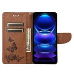 Custodia per cellulare in pelle flip orizzontale goffrata farfalla, For Xiaomi Redmi Note 12 Pro+ 5G Global