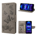 Custodia per cellulare in pelle flip orizzontale goffrata farfalla, For Xiaomi Redmi Note 12 Pro+ 5G Global