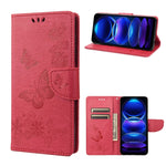 Custodia per cellulare in pelle flip orizzontale goffrata farfalla, For Xiaomi Redmi Note 12 Pro+ 5G Global