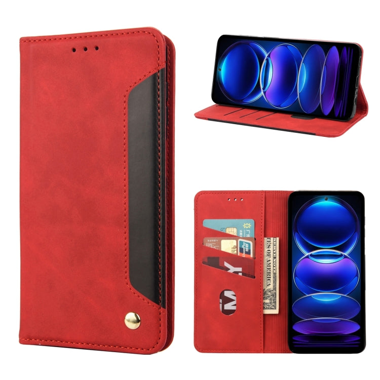 Custodia per telefono in pelle con giunture al tatto, For OPPO Reno8 T 4G, For Xiaomi Redmi Note 12 5G Global / Poco X5 5G, For Xiaomi Redmi Note 12 Pro 5G Global, For Xiaomi Redmi Note 12 Pro+ 5G Global
