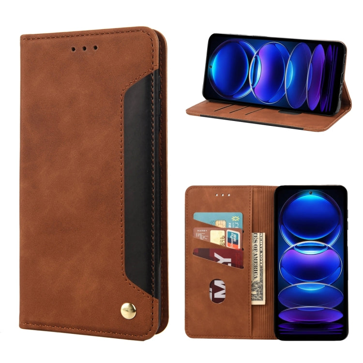 Custodia per telefono in pelle con giunture al tatto, For OPPO Reno8 T 4G, For Xiaomi Redmi Note 12 5G Global / Poco X5 5G, For Xiaomi Redmi Note 12 Pro 5G Global, For Xiaomi Redmi Note 12 Pro+ 5G Global