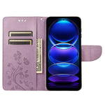 Custodia per telefono in pelle con motivo floreale a farfalla, For Xiaomi Redmi Note 12 Pro+ 5G Global