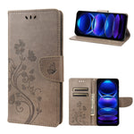 Custodia per telefono in pelle con motivo floreale a farfalla, For Xiaomi Redmi Note 12 Pro+ 5G Global