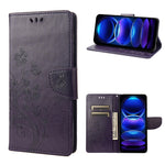 Custodia per telefono in pelle con motivo floreale a farfalla, For Xiaomi Redmi Note 12 Pro+ 5G Global
