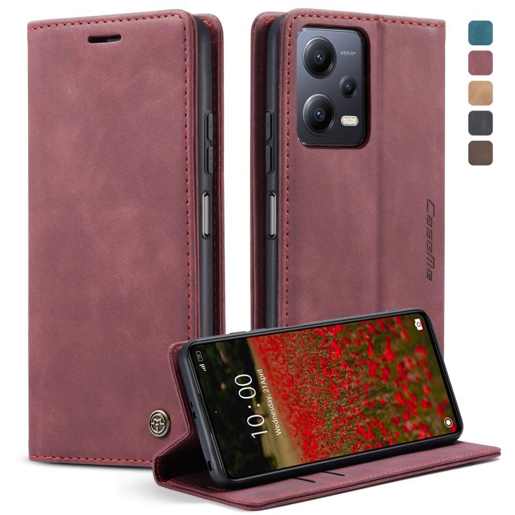 CaseMe 013 Custodia multifunzionale in pelle a conchiglia orizzontale, For OPPO Reno8 T 5G, For Xiaomi Redmi Note 12 5G / Poco X5, For Xiaomi Redmi Note 12 Pro 5G / Poco X5 Pro, For Xiaomi Redmi Note 12 Pro+ 5G