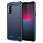 Custodia per telefono TPU in fibra di carbonio con trama spazzolata, For Sony Xperia 10 V