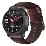 Cinturino in pelle cerata per Amazfit GTR 47mm e Stratos