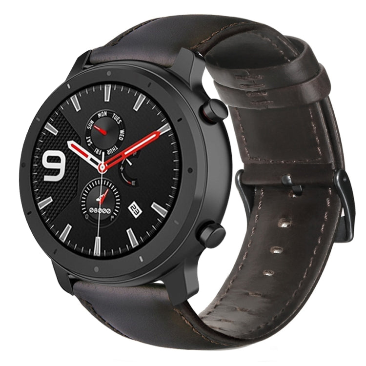 Cinturino in pelle cerata per Amazfit GTR 47mm e Stratos