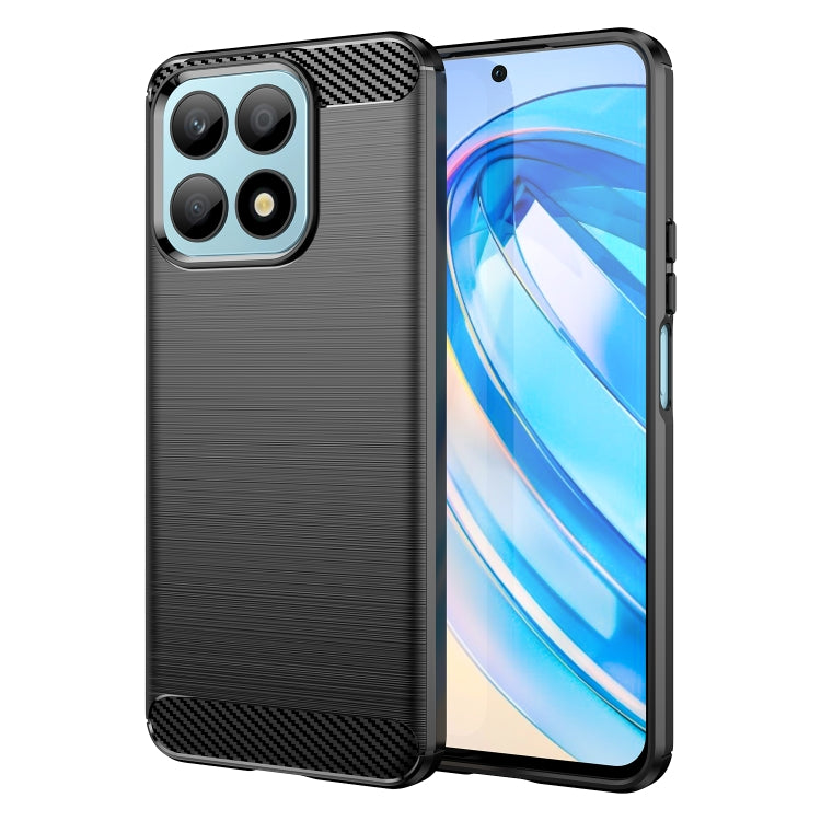 Custodia per telefono TPU in fibra di carbonio con trama spazzolata, For Honor X8a