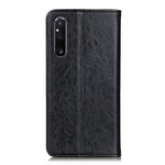 Custodia per telefono in pelle a vibrazione orizzontale con struttura magnetica Crazy Horse, For Sony Xperia 1 V, For Sony Xperia 10 V
