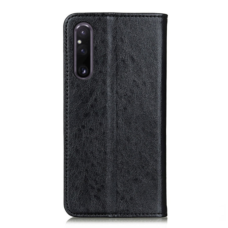 Custodia per telefono in pelle a vibrazione orizzontale con struttura magnetica Crazy Horse, For Sony Xperia 1 V, For Sony Xperia 10 V