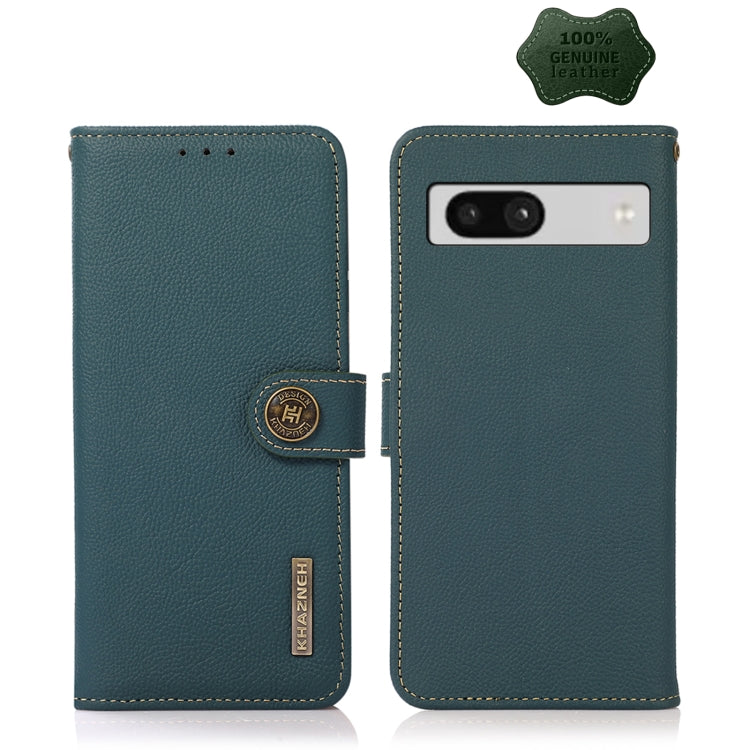 Custodia per telefono in vera pelle KHAZNEH Custer Texture RFID, For Google Pixel 7A, For Xiaomi Redmi Note 12 4G Global