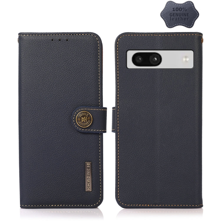 Custodia per telefono in vera pelle KHAZNEH Custer Texture RFID, For Google Pixel 7A, For Xiaomi Redmi Note 12 4G Global