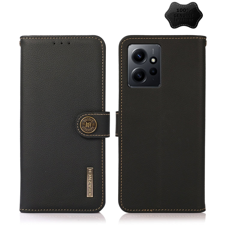 Custodia per telefono in vera pelle KHAZNEH Custer Texture RFID, For Google Pixel 7A, For Xiaomi Redmi Note 12 4G Global