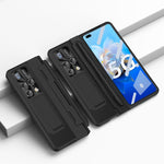 Custodia per telefono con cerniera a copertura totale integrata con stilo, For Huawei Mate X2, For Honor Magic Vs