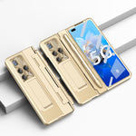 Custodia per telefono con cerniera a copertura totale integrata con stilo, For Huawei Mate X2, For Honor Magic Vs