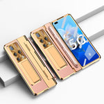 Custodia per telefono con cerniera a copertura totale integrata con stilo, For Huawei Mate X2, For Honor Magic Vs