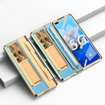 Custodia per telefono con cerniera a copertura totale integrata con stilo, For Huawei Mate X2, For Honor Magic Vs