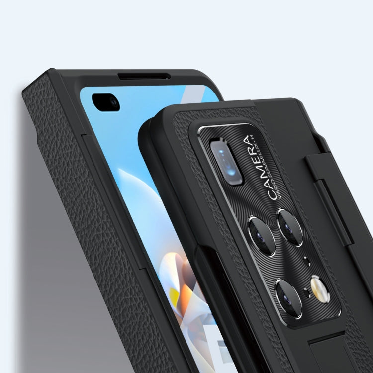 Custodia per telefono con cerniera a copertura totale integrata con stilo, For Huawei Mate X2, For Honor Magic Vs