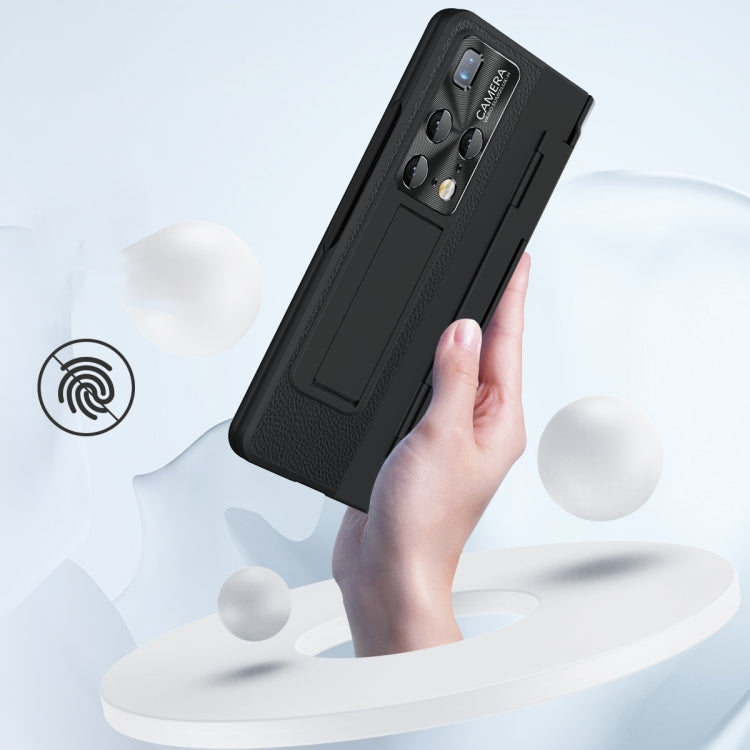 Custodia per telefono con cerniera a copertura totale integrata con stilo, For Huawei Mate X2, For Honor Magic Vs