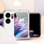 Custodia magnetica per telefono con cornice galvanica modello Litchi, For OPPO Find N2 Flip