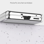 Custodia magnetica per telefono con cornice galvanica modello Litchi, For OPPO Find N2 Flip