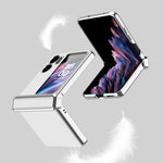 Custodia magnetica per telefono con cornice galvanica modello Litchi, For OPPO Find N2 Flip
