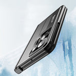 Custodia per telefono all-inclusive con cerniera in metallo integrata con slot per penna, For OPPO Find N2