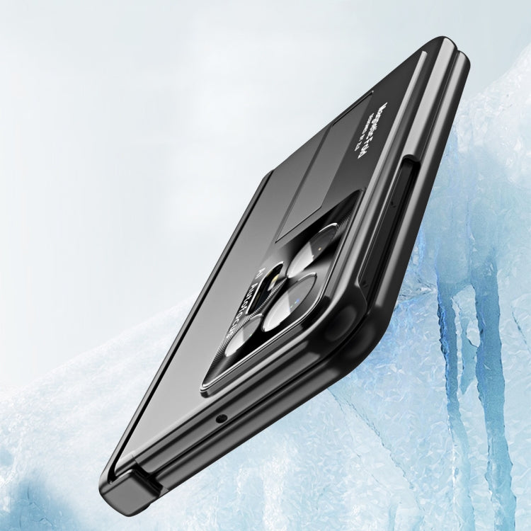 Custodia per telefono all-inclusive con cerniera in metallo integrata con slot per penna, For OPPO Find N2