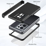 Custodia per telefono a copertura totale con cerniera magnetica Macaron, For OPPO Find N2