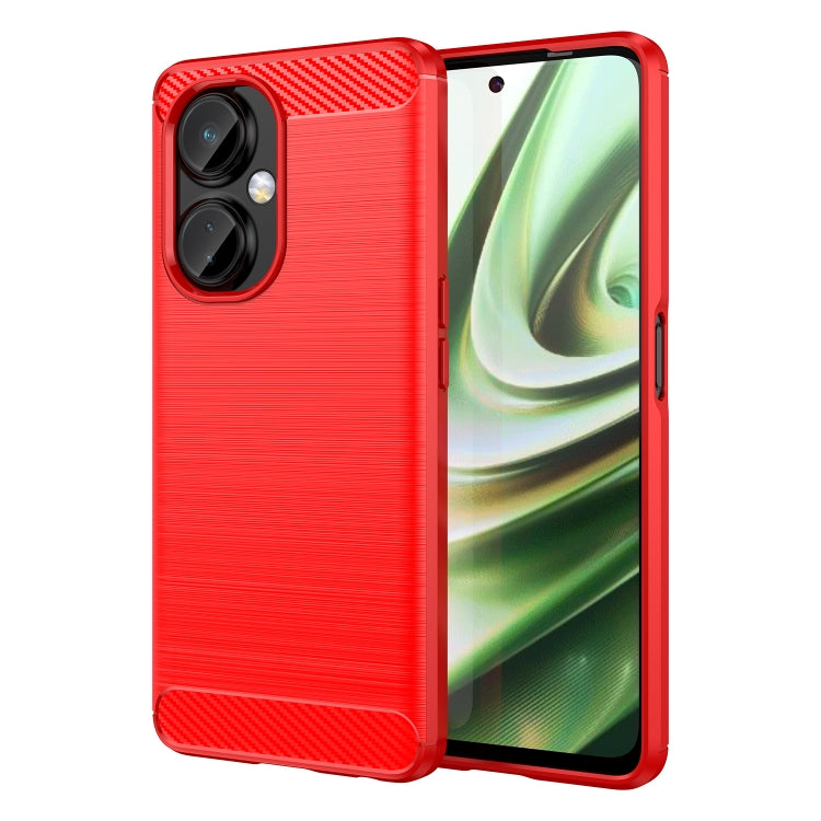 Custodia per telefono TPU in fibra di carbonio con trama spazzolata, For OnePlus Nord CE 3, For OnePlus Ace 2V, For OnePlus 11R 5G