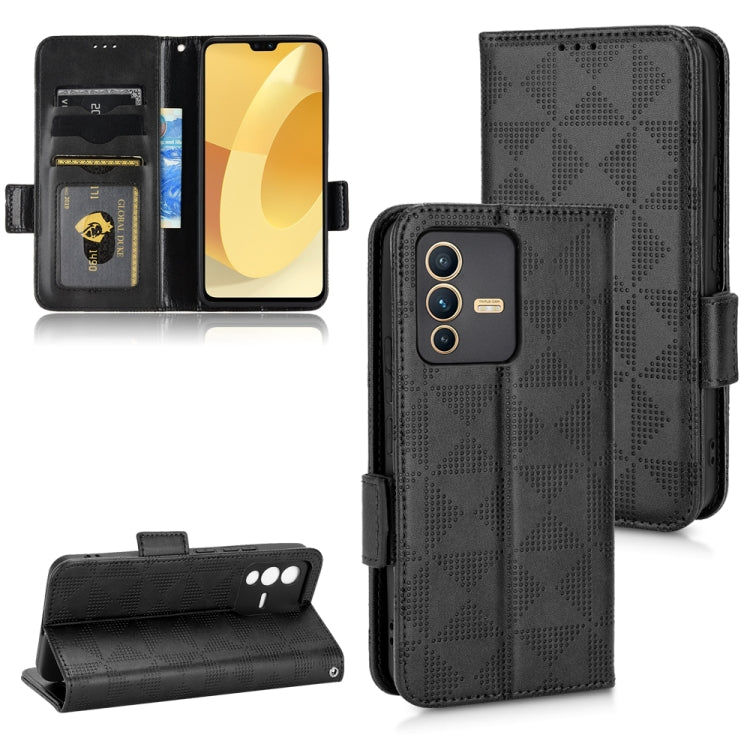 Custodia per telefono in pelle a triangolo simmetrico, For vivo S12 Pro / V230 Pro, For vivo S15e 5G, For vivo T1 5G / Y75 5G / Y55 5G, For vivo V27e / S16e