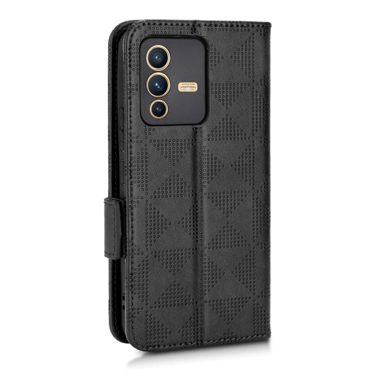 Custodia per telefono in pelle a triangolo simmetrico, For vivo S12 Pro / V230 Pro, For vivo S15e 5G, For vivo T1 5G / Y75 5G / Y55 5G, For vivo V27e / S16e