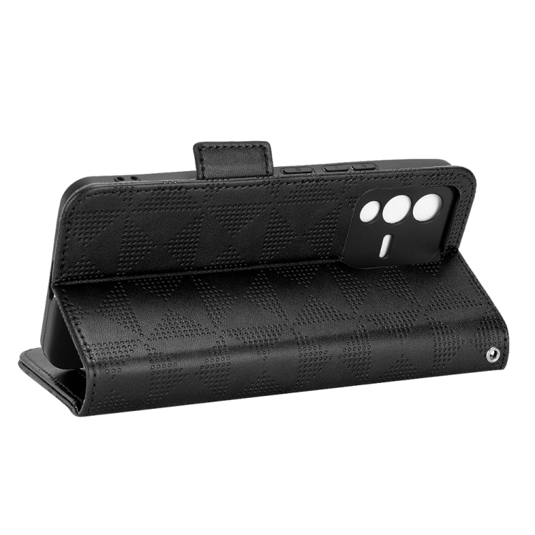 Custodia per telefono in pelle a triangolo simmetrico, For vivo S12 Pro / V230 Pro, For vivo S15e 5G, For vivo T1 5G / Y75 5G / Y55 5G, For vivo V27e / S16e