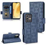 Custodia per telefono in pelle a triangolo simmetrico, For vivo S12 Pro / V230 Pro, For vivo S15e 5G, For vivo T1 5G / Y75 5G / Y55 5G, For vivo V27e / S16e