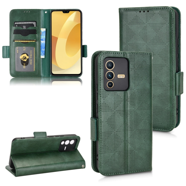 Custodia per telefono in pelle a triangolo simmetrico, For vivo S12 Pro / V230 Pro, For vivo S15e 5G, For vivo T1 5G / Y75 5G / Y55 5G, For vivo V27e / S16e