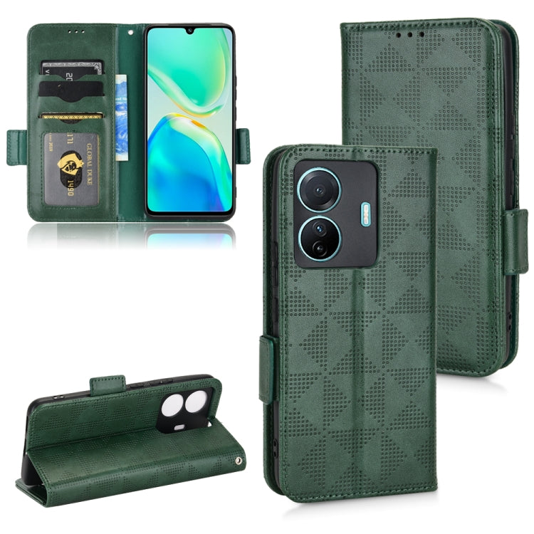 Custodia per telefono in pelle a triangolo simmetrico, For vivo S12 Pro / V230 Pro, For vivo S15e 5G, For vivo T1 5G / Y75 5G / Y55 5G, For vivo V27e / S16e