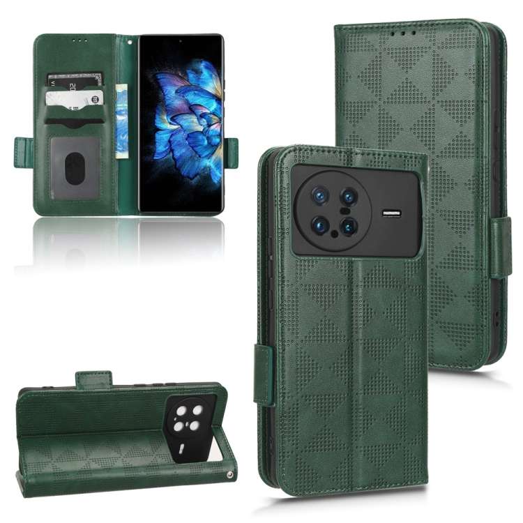 Custodia per telefono in pelle a triangolo simmetrico, For vivo X Note, For vivo Y01 / Y15s 2021, For vivo Y02 4G, For vivo Y35 4G