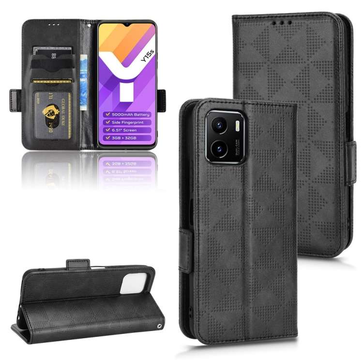 Custodia per telefono in pelle a triangolo simmetrico, For vivo X Note, For vivo Y01 / Y15s 2021, For vivo Y02 4G, For vivo Y35 4G