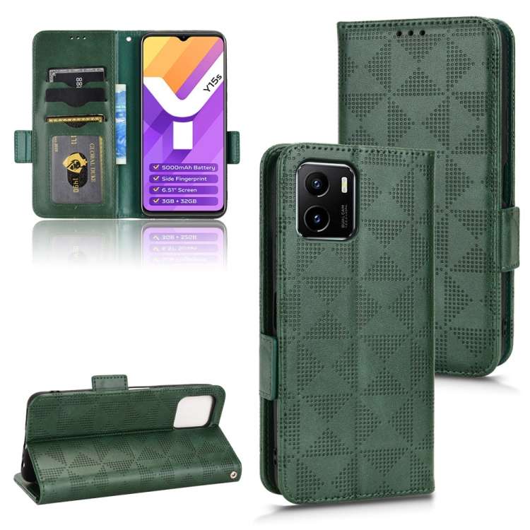 Custodia per telefono in pelle a triangolo simmetrico, For vivo X Note, For vivo Y01 / Y15s 2021, For vivo Y02 4G, For vivo Y35 4G