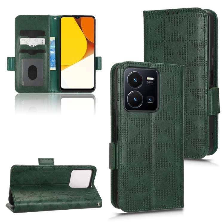 Custodia per telefono in pelle a triangolo simmetrico, For vivo X Note, For vivo Y01 / Y15s 2021, For vivo Y02 4G, For vivo Y35 4G