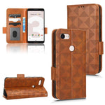 Custodia per telefono in pelle a triangolo simmetrico, For Google Pixel 3, For Google Pixel 4 XL, For Google Pixel 4a 4G, For Google Pixel 4a 5G