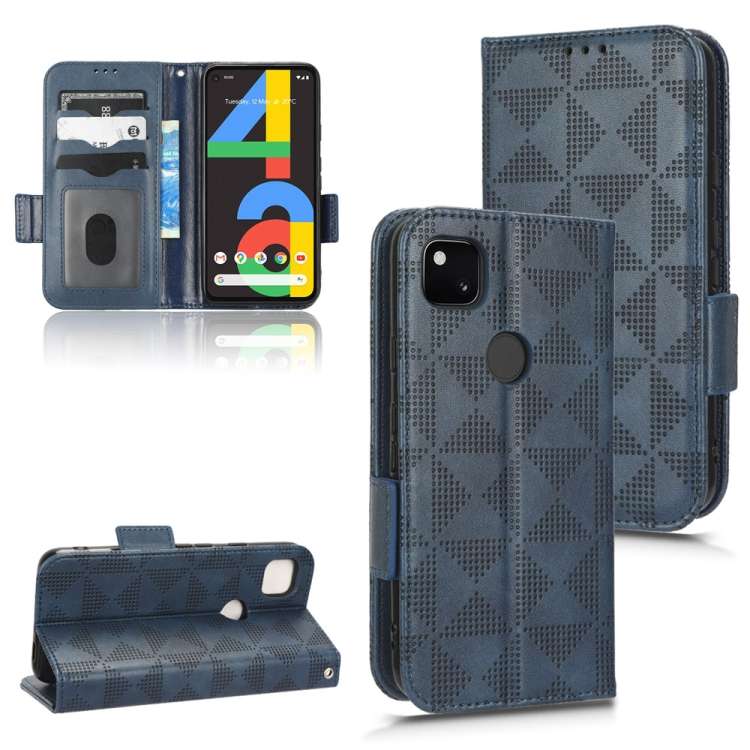 Custodia per telefono in pelle a triangolo simmetrico, For Google Pixel 3, For Google Pixel 4 XL, For Google Pixel 4a 4G, For Google Pixel 4a 5G